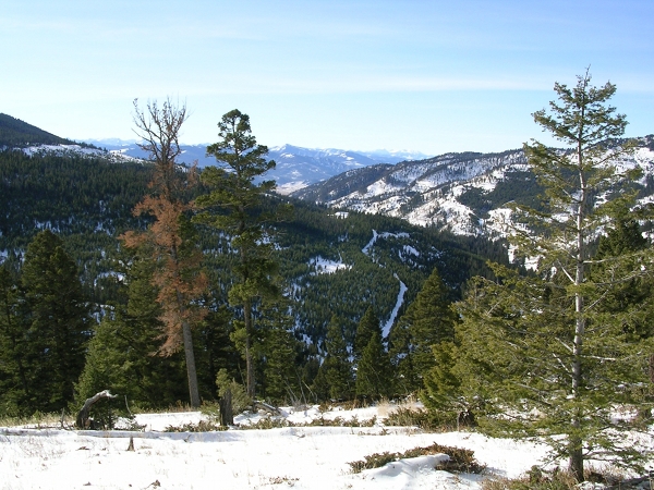 snow and mountains
